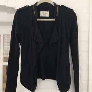 Madewell Cotton Knit Moto Jacket, XS